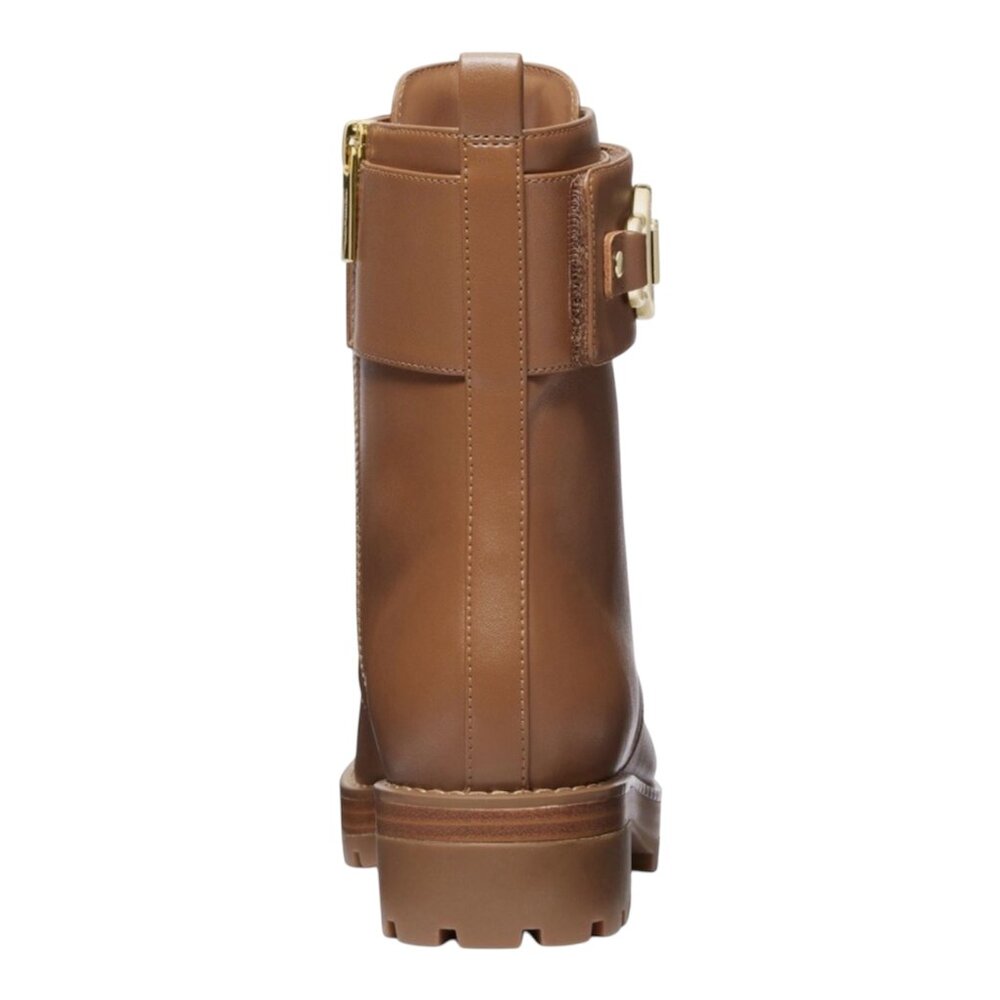 Michael Kors Rory Lace-Up Bootie Luggage Brown Size 8 - Picture 3 of 4